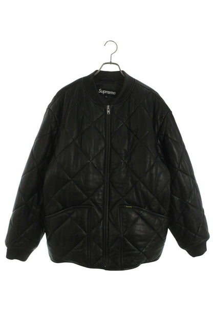 Supreme 22AW Quilted Leather Work Jacket Black Size XL