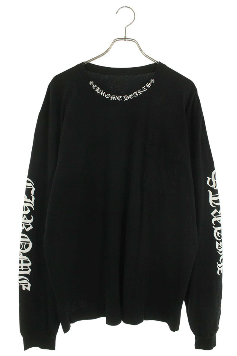 Chrome Hearts Neck Logo Print Long Sleeve Tee Multi Size XXL