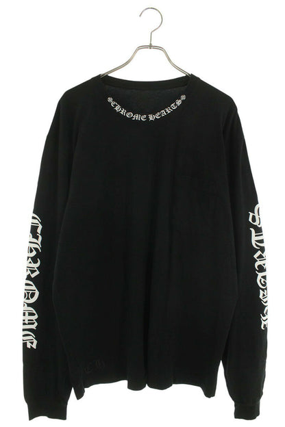 Chrome Hearts Neck Logo Print Long Sleeve Tee Multi Size XXL