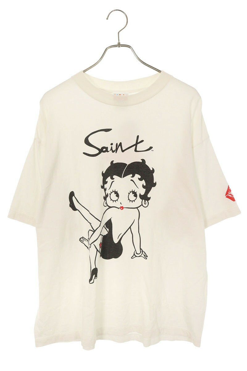 Saint Michael Vintage Print T-Shirt White Size XL