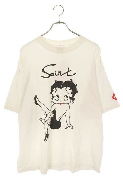 Saint Michael Vintage Print T-Shirt White Size XL