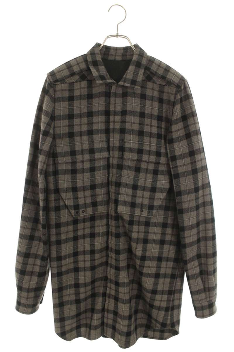 Rick Owens 16AW FP Long Sleeve Shirt Brown x Black Size M