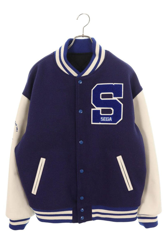 Saint Michael 25AW Leather Jacket Blue x White Size XL