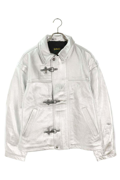 Supreme x Schott 25SS Schott Leather Clip Jacket Silver Size M