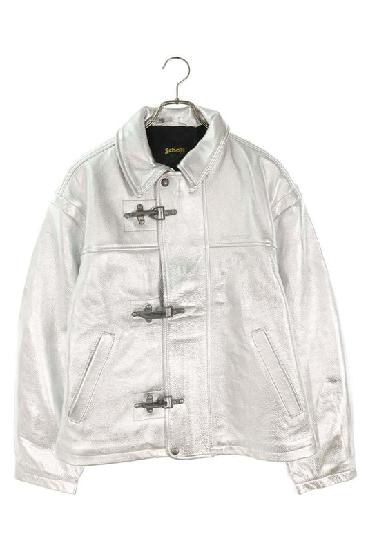 Supreme x Schott 25SS Schott Leather Clip Jacket Silver Size M