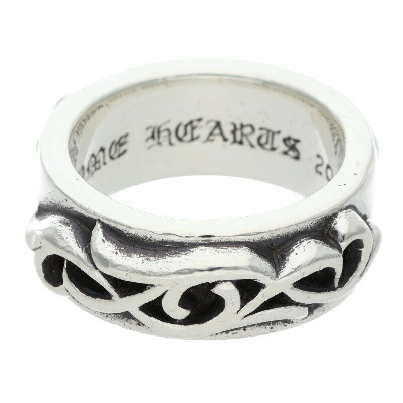 Chrome Hearts DBL NARROW VINE BAND Ring Silver Size 17 (Silver 19.75g)