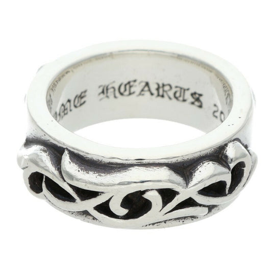 Chrome Hearts DBL NARROW VINE BAND Ring Silver Size 17 (Silver 19.75g)