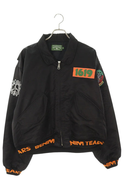DENIM TEARS Patchwork Blouson Black Size XL
