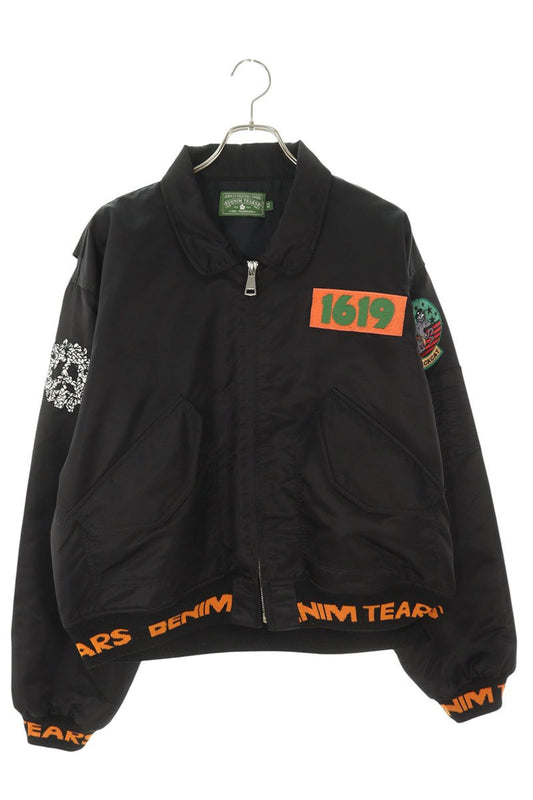 DENIM TEARS Patchwork Blouson Black Size XL