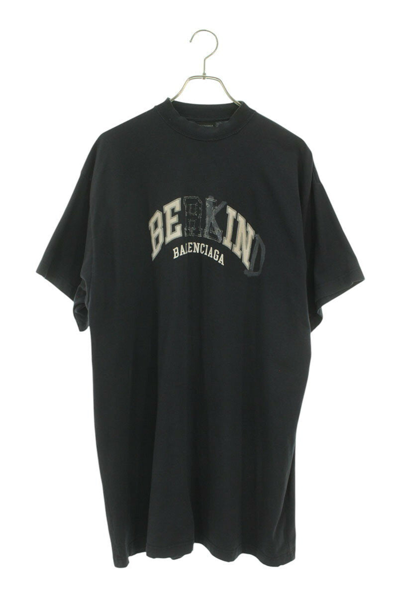 Balenciaga 23AW BE KIND Print Distressed T-Shirt Black Size 1