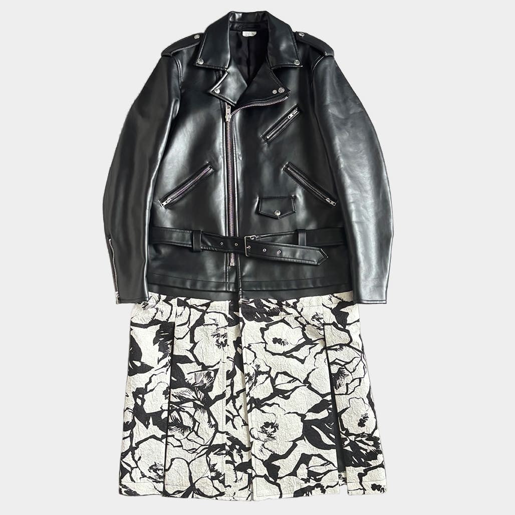 COMME DES GARCONS HOMME PLUS 22SS Leather Coat Black Size M