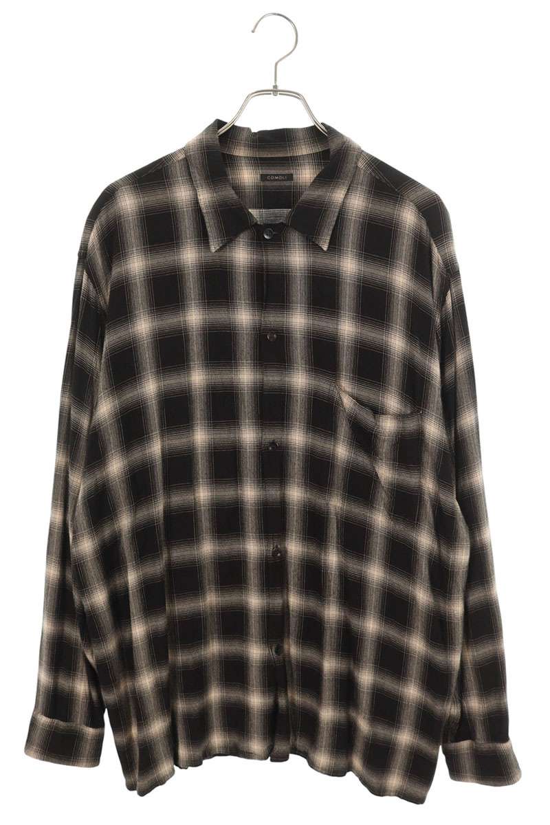 Comoli 23SS Long Sleeve Shirt Black Size XL