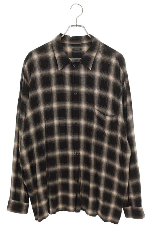 Comoli 23SS Long Sleeve Shirt Black Size XL