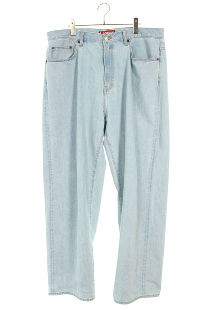 Supreme Baggy Jean Classic Logo Denim Pants Blue Size 36