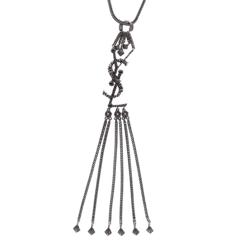 Saint Laurent Paris Logo Necklace Silver (Silver 36.33g)