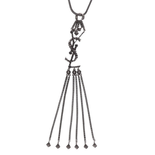 Saint Laurent Paris Logo Necklace Silver (Silver 36.33g)