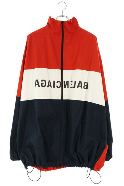 Balenciaga Logo Print Blouson Red x White x Black Size S