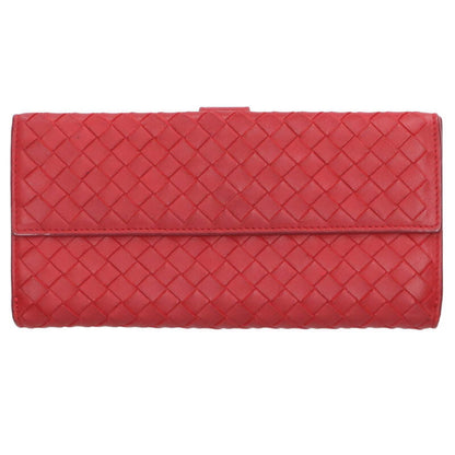 Bottega Veneta Leather Wallet Red
