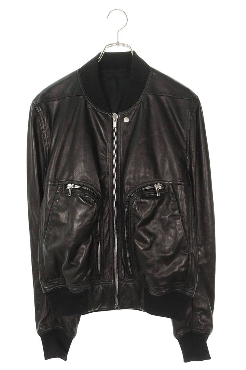 Rick Owens 25AW LBY Leather Jacket Black Size 50