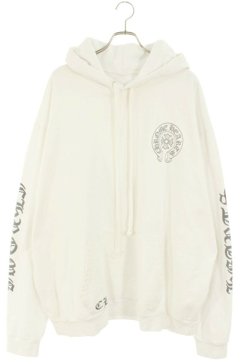 Chrome Hearts SWTSHRT PLVR LTD Horseshoe Print Hoodie White x Gray Size XXL