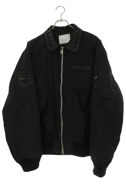 Sacai 25AW Studded Nylon Twill Blouson Black Size XL