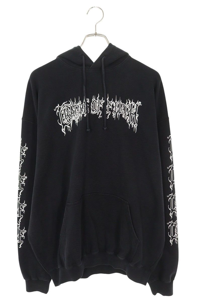 Vetements 25AW COF LOGO OVERSIZED Pullover Hoodie Black Size XS