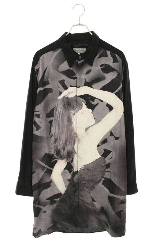 YOHJI YAMAMOTO POUR HOMME Long Sleeve Shirt Black Size 2