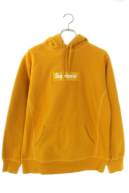 Supreme 11AW Box Logo Hooded Sweatshirt Yellow Size M