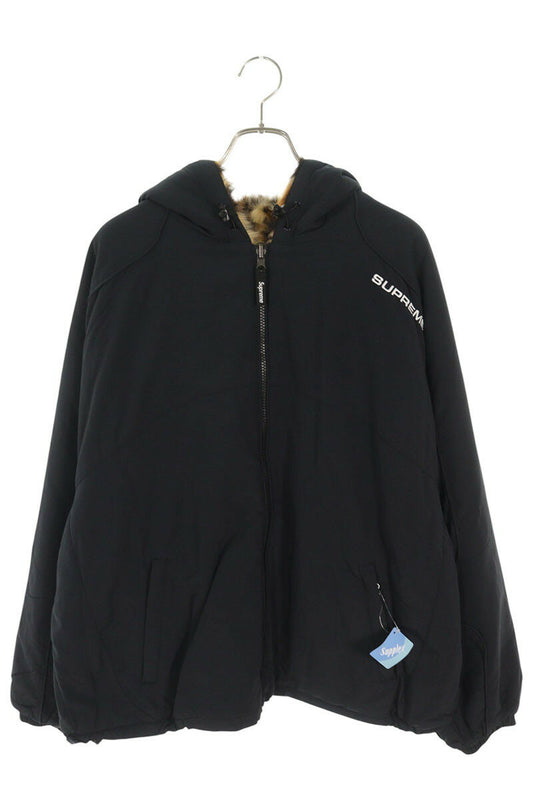 Supreme 25SS Faux Fur Reversible Hooded Track Jacket Black Size XL