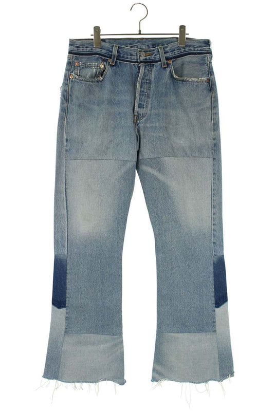 Levi's x READYMADE Reconstructed Flare Denim Pants Blue Size FREE