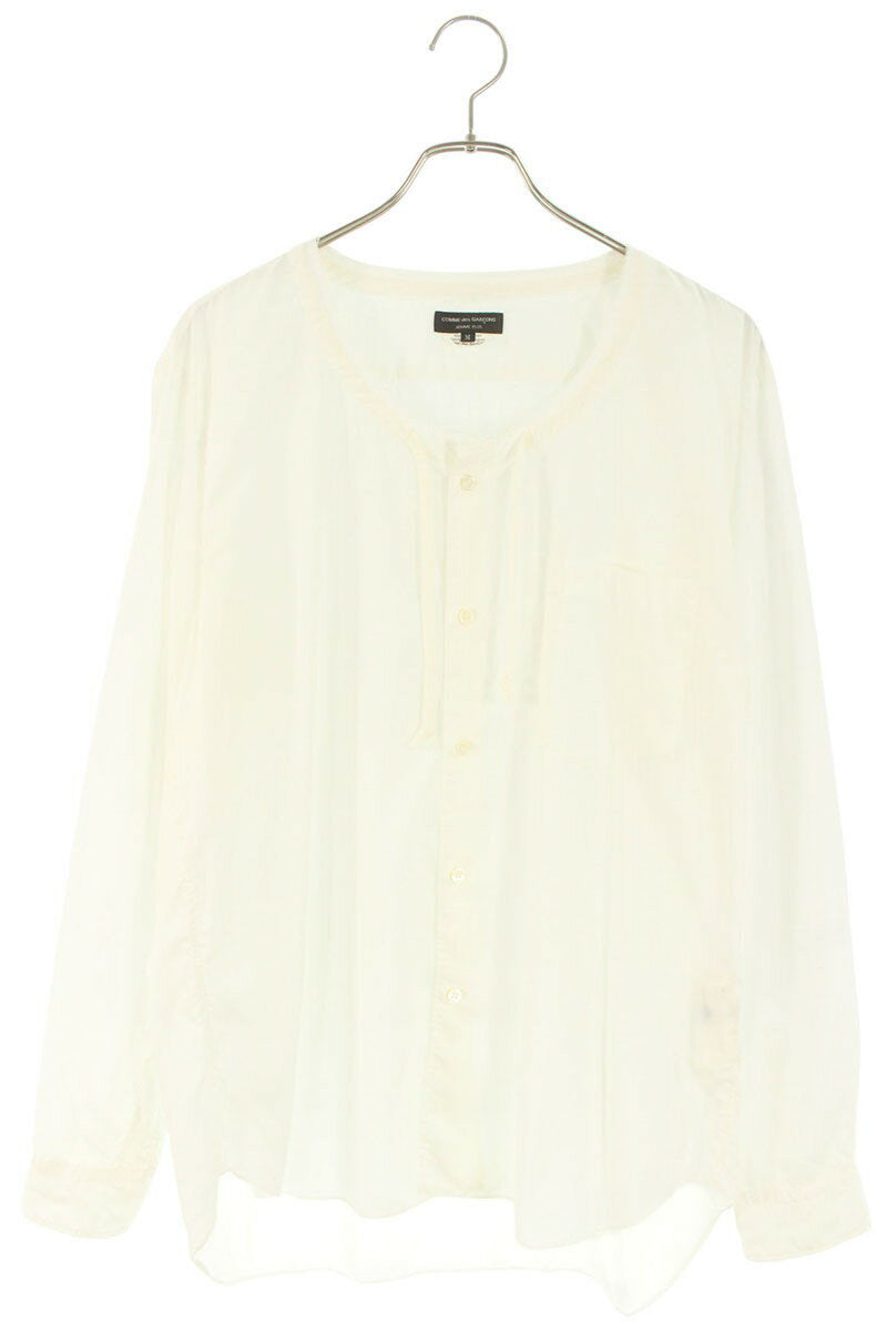 Vintage Comme des Garcons Tops - COMME des GARCONS HOMME PLUS Cut-Off L/S Shirt White Size M - Authentic Archive