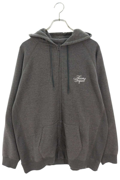SEQUEL 24SS Print Zip Up Hoodie Gray Size XL