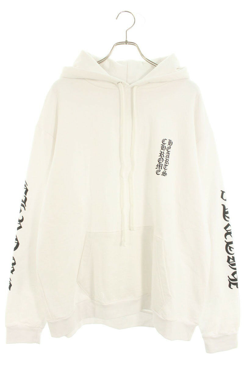 Chrome Hearts SWTSHRT PLVR Logo Print Pullover Hoodie White x Black Size XL