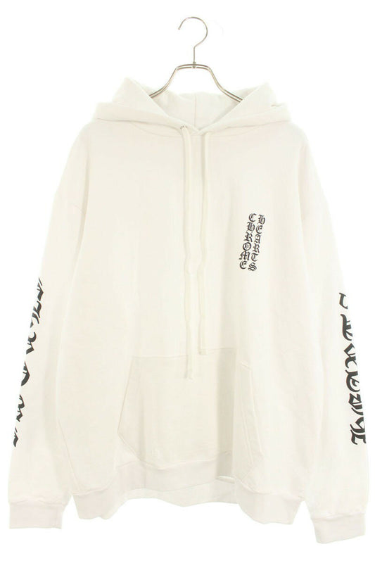 Chrome Hearts SWTSHRT PLVR Logo Print Pullover Hoodie White x Black Size XL