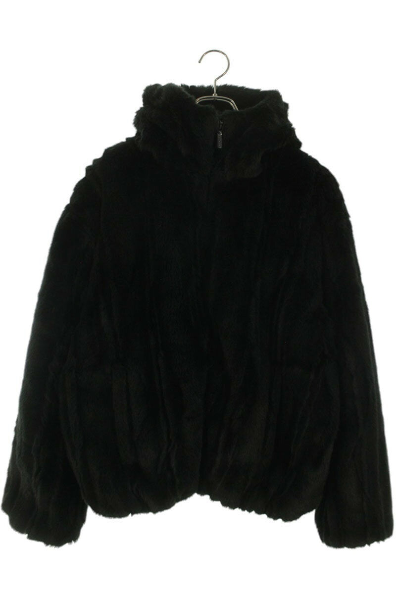 Supreme 24AW Faux Fur Hooded Jacket Blouson Black Size S
