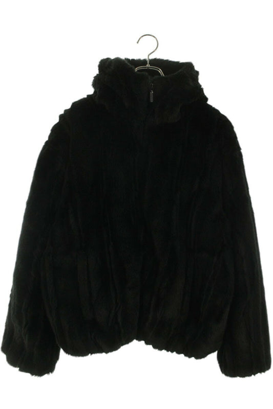 Supreme 24AW Faux Fur Hooded Jacket Blouson Black Size S