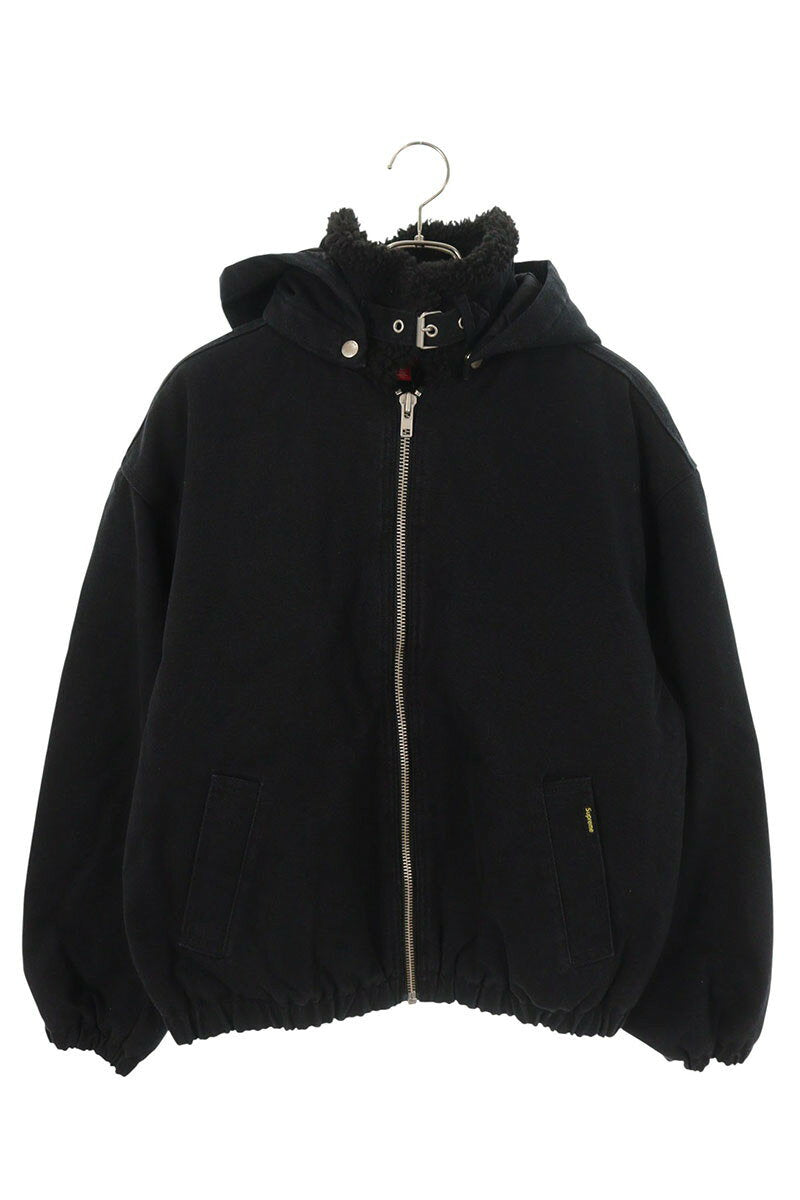 Supreme Faux Shearling Lined Bomber Jacket Black Size M