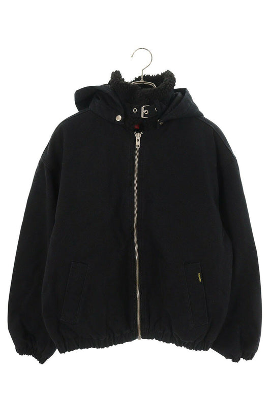Supreme Faux Shearling Lined Bomber Jacket Black Size M