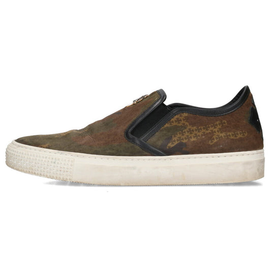 Chrome Hearts SLIP ON Camo Dagger Sneakers Green US 6.5