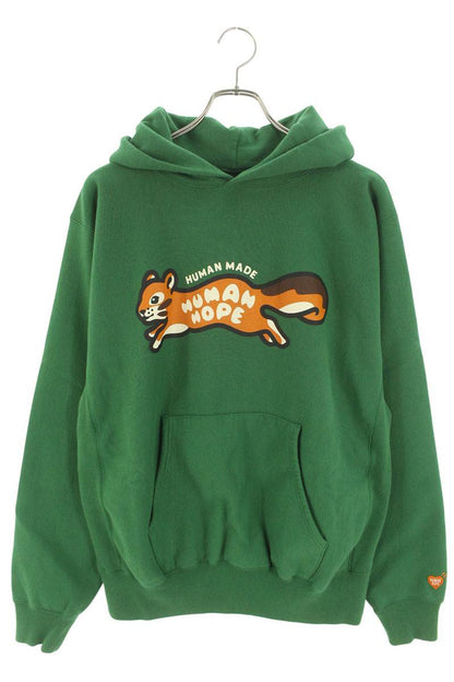 Human Made j-hope Front Print Hoodie Green Size XL