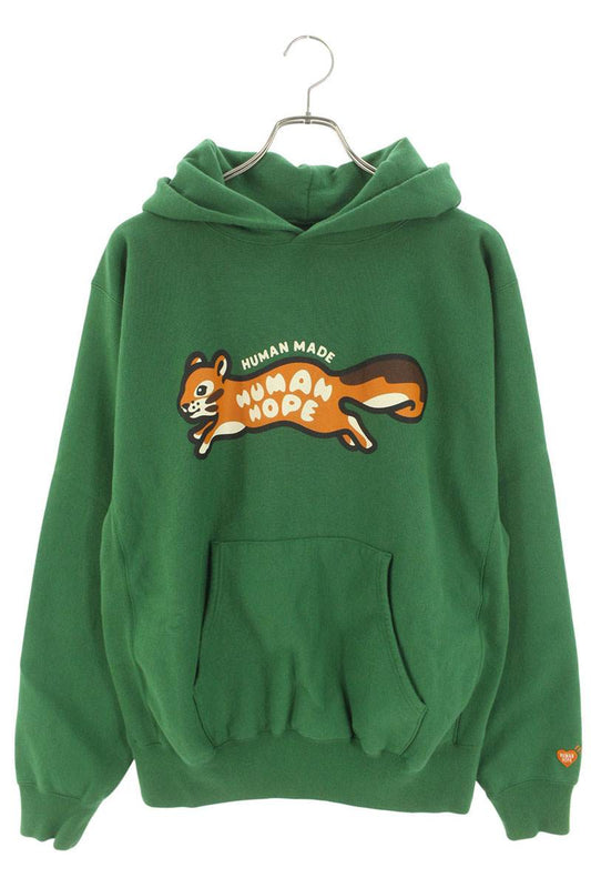 Human Made j-hope Front Print Hoodie Green Size XL