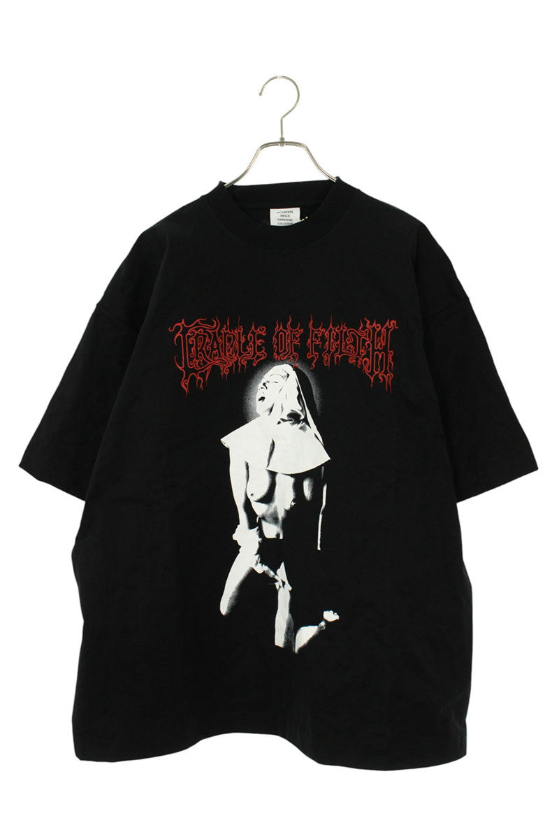 Vetements 25AW BLACK CofIconicNunMetalizedT T-Shirt Black Size XS