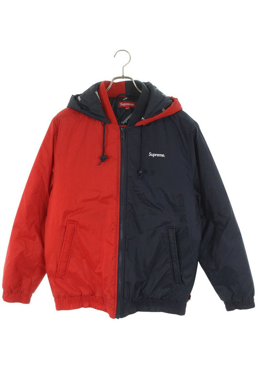 Supreme 15AW Hooded sideline Down Jacket Red x Blue Size M