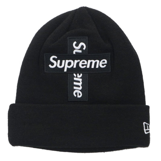 Supreme x New Era New Era Cross Box Logo Beanie Logo Beanie Black Size ONE SIZE