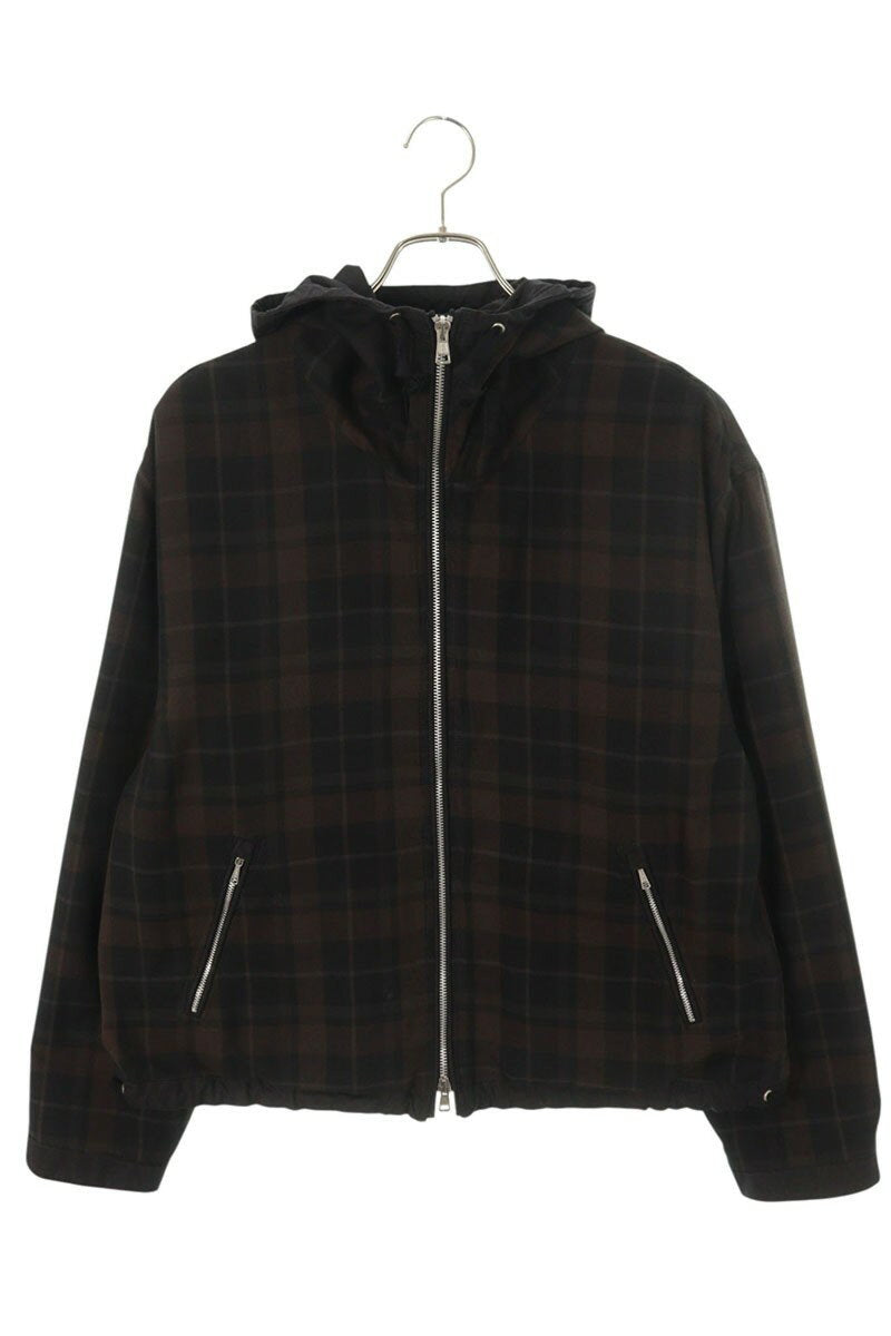 Our Legacy Hooded Zip Up Blouson Black x Brown Size S
