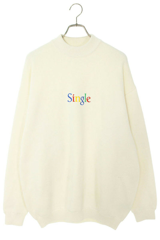 Vetements 25SS Single Logo Knit Sweater White Size S
