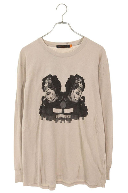 Vintage Undercover Tops - UNDERCOVER 06AW GURUGURU Print Long Sleeve Top Beige Size 3 - Authentic Archive