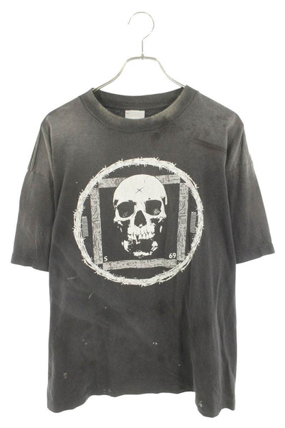 Saint Michael 25AW Print T-Shirt Black Size L