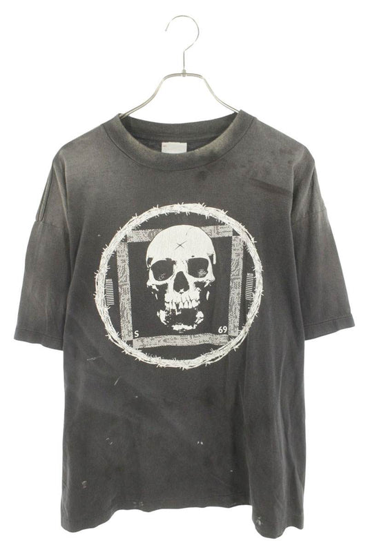 Saint Michael 25AW Print T-Shirt Black Size L