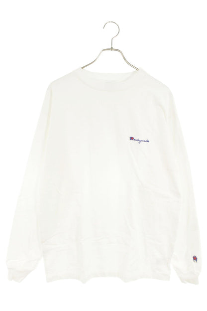 READYMADE Logo Embroidered Long Sleeve T-Shirt White Size L